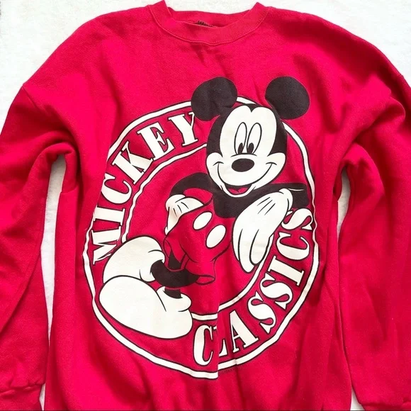 DISNEY Vintage 80’s Classic Mickey Mouse Crewneck Sweatshirt Size XL Theme Park - Picture 2 of 10